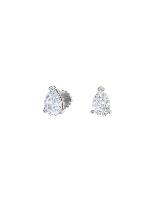 The Diamond Store White 1.00Ct Pear Cut Lab Diamond Stud Earrings