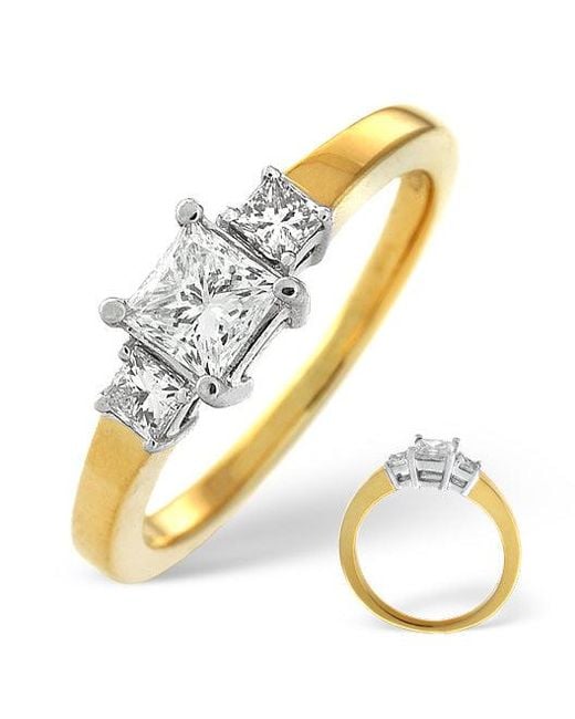 The Diamond Store Metallic H/Si Solitaire With Shoulders Ring 1.24Ct Lab Diamond 18K