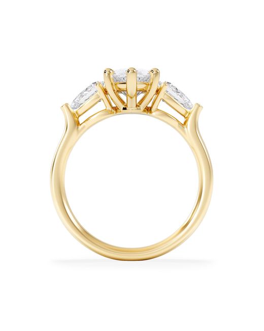 The Diamond Store White Adore 2.60Ct Marquise Cut Lab Diamond 3 Stone Engagement Ring