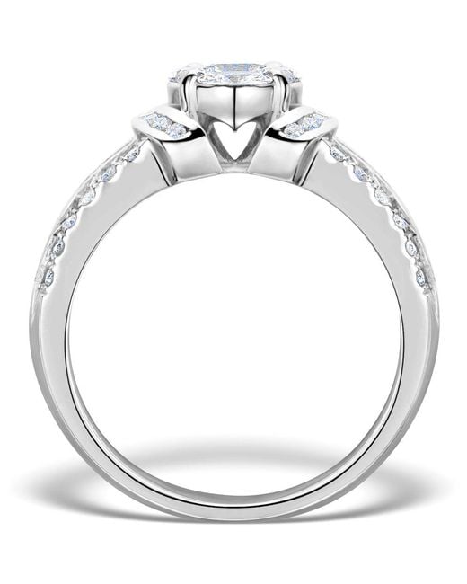 The Diamond Store Metallic Engagement Ring Galileo 1.50Ct Look Diamonds 18K N4488