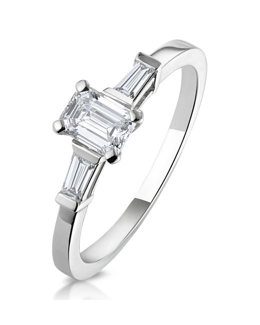 The Diamond Store Metallic Genevieve Emerald Cut Diamond Ring
