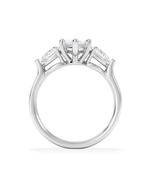 The Diamond Store White Adore 2.60Ct Marquise Cut Lab Diamond 3 Stone Engagement Ring