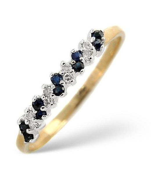 The Diamond Store Metallic Sapphire 0.18Ct And Diamond 9K Ring