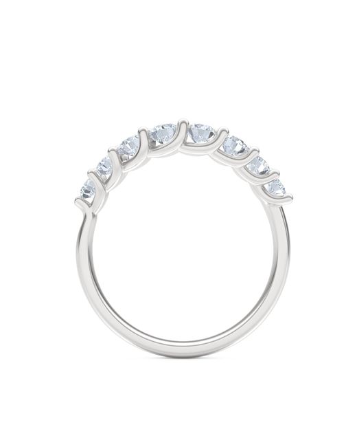 The Diamond Store White Legacy 0.90Ct Round Cut Lab Diamond Half Eternity Ring