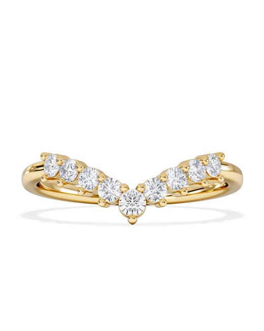 The Diamond Store Metallic Starlit 0.30Ct Lab Diamond Wishbone Ring H/Si Quality