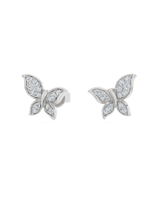The Diamond Store Metallic Papillon 0.15Ct Lab Diamond Stud Earrings