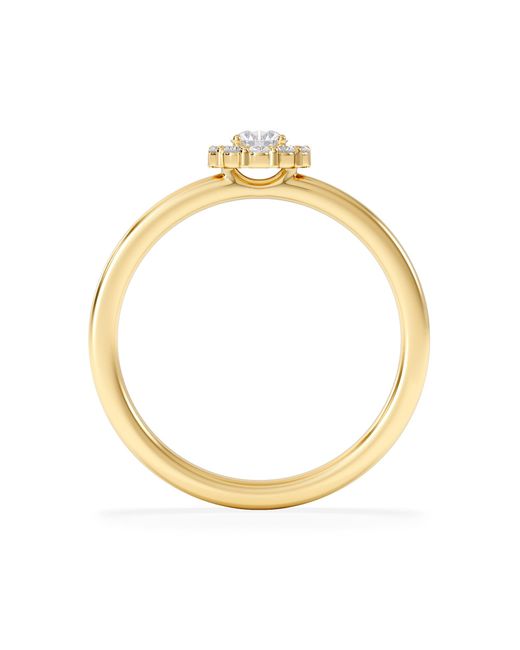 The Diamond Store Metallic The Fleur Halo 0.30Ct H/Si Round Cut Lab Diamond Ring