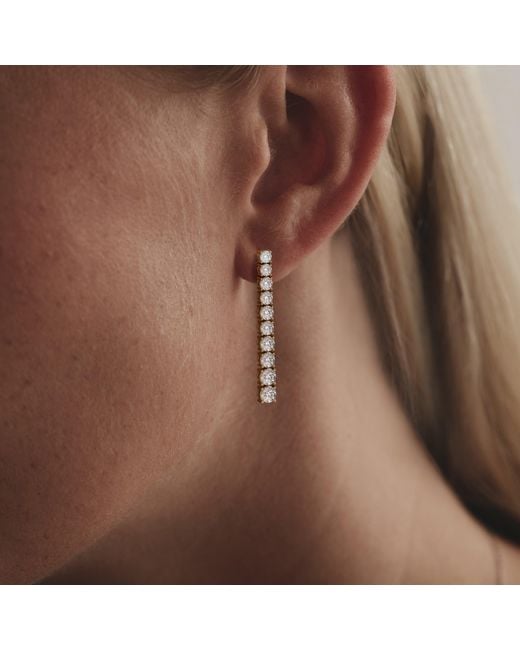 The Diamond Store White Luxe 5.00Ct Lab Diamond Drop Earrings With Igi Certified Brilliant-Cut Diamonds