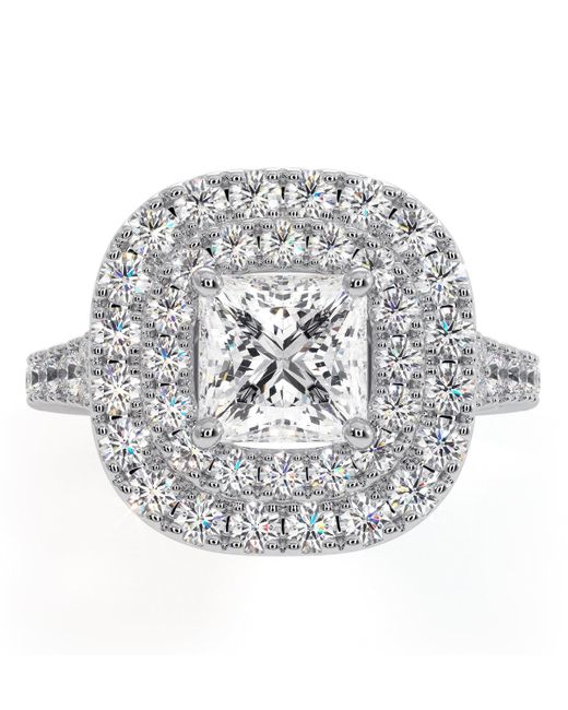 The Diamond Store Metallic Cleopatra Gia Diamond Halo Engagement Ring