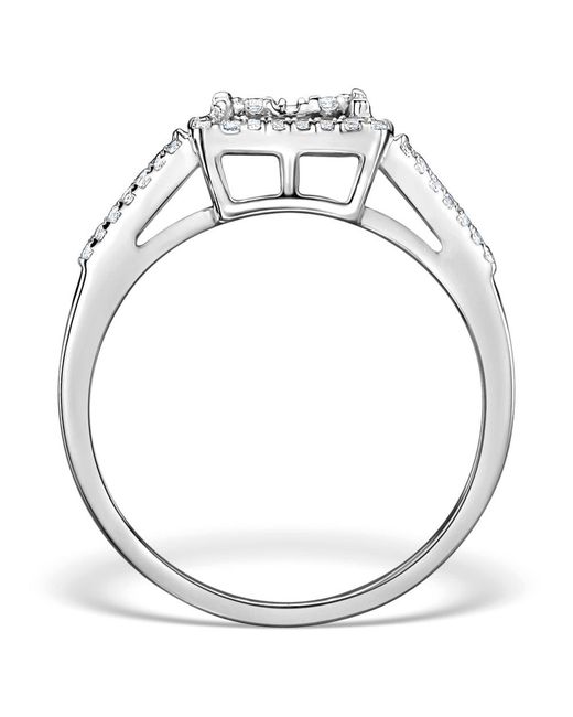 The Diamond Store Metallic Halo Engagement Ring Galileo 0.50Ct Of Diamonds