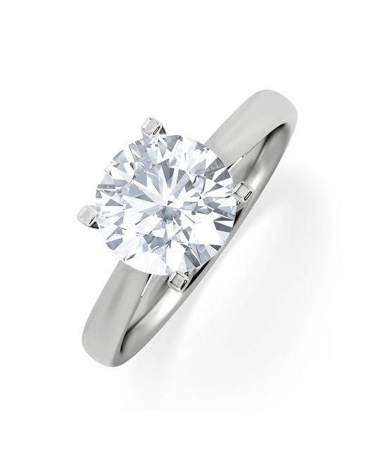 The Diamond Store White 2 Carat Diamond Engagement Ring Grace Lab F/Vs1 18K