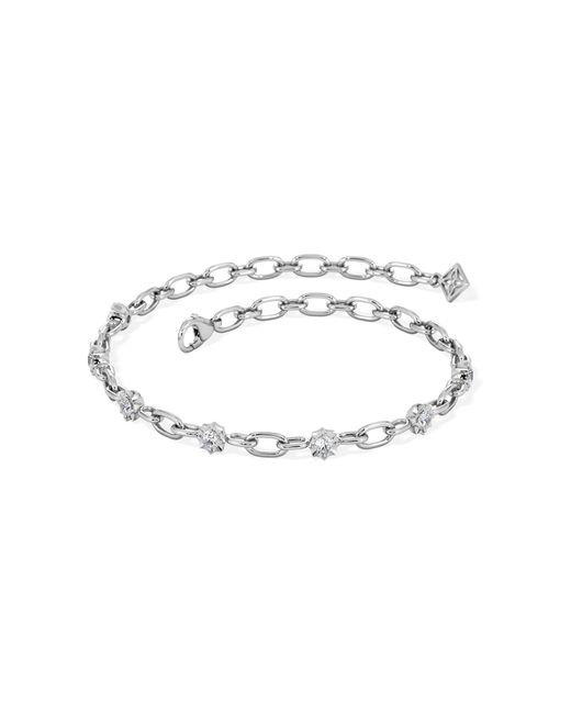 The Diamond Store White Bound Lab Diamond Link Bracelet 0.40Ct Round Cut