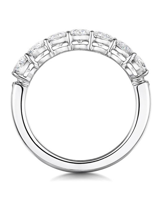 The Diamond Store Metallic Lenora Diamond Eternity Ring Round Cut 2.2Ct Vvs Size O-W
