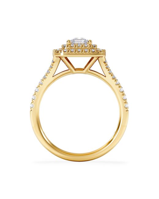 The Diamond Store Metallic Cleopatra Lab Diamond Halo Engagement Ring