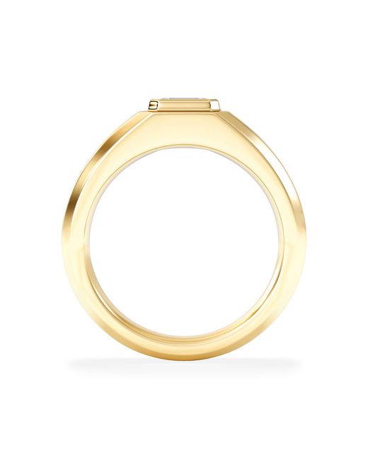 The Diamond Store Metallic Axis Lab Diamond Signet Ring 0.50Ct Emerald Cut Set