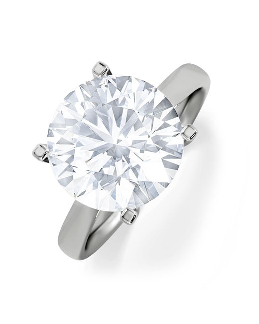 The Diamond Store White Grace 5.00Ct Lab Diamond Round Cut Engagement Ring