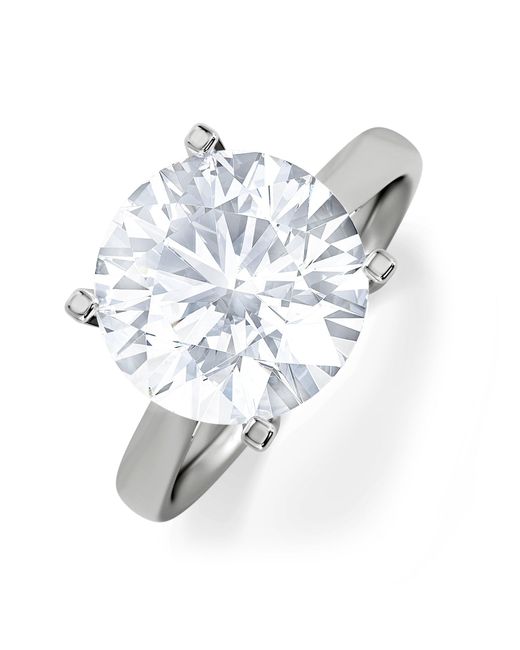 The Diamond Store White Grace 5.00Ct Lab Diamond Round Cut Engagement Ring