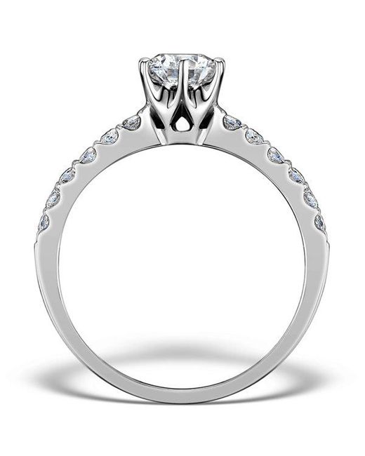 The Diamond Store Metallic Sidestone Lab Diamond Ring Talia 0.85Ct G/Vs1 18K