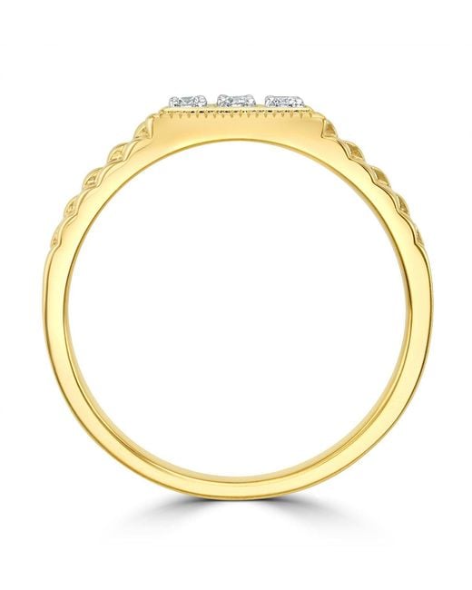The Diamond Store Metallic Lab Diamond Design Ring 0.25Ct H/Si for men