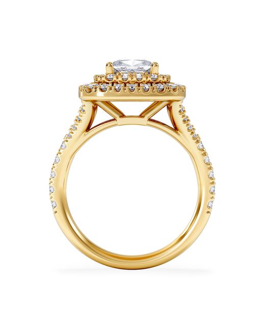 The Diamond Store Metallic Anastasia Lab Diamond Halo Engagement Ring