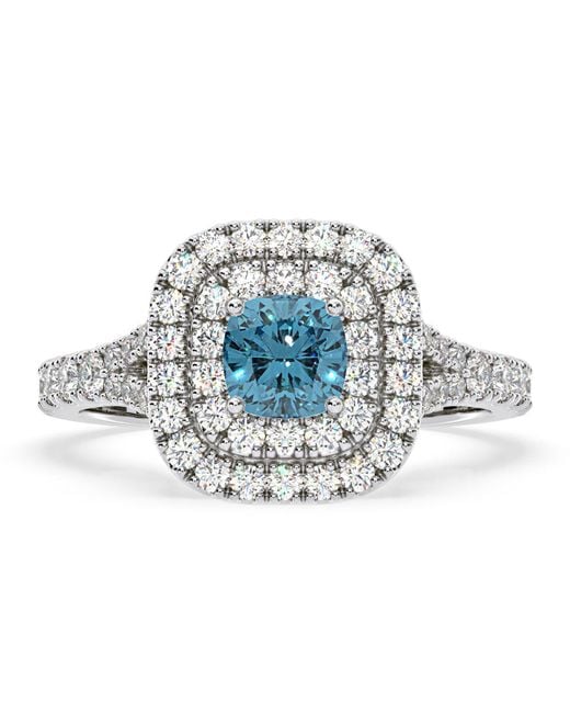 The Diamond Store Metallic Anastasia Lab Diamond 1.30Ct Halo Ring