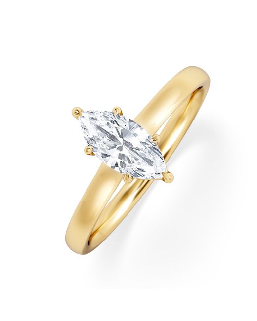 The Diamond Store Metallic Amora Marquise 0.50Ct Lab Diamond Engagement Ring F/Vs Set