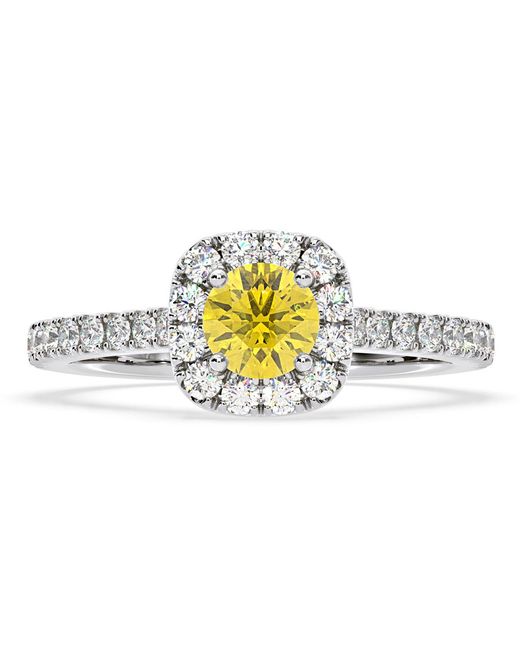 The Diamond Store Metallic Elizabeth Lab Diamond 1.00Ct Halo Ring