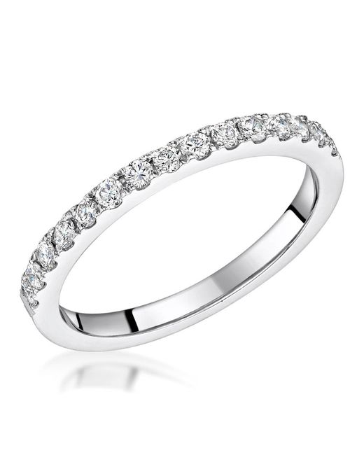 The Diamond Store Metallic Roxy Matching 2Mm Wedding Band 0.36Ct H/Si Diamonds