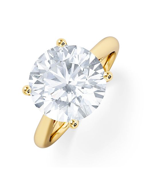 The Diamond Store Metallic Elysia 5.00Ct Lab Diamond Round Cut Engagement Ring