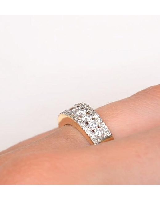 The Diamond Store Metallic Diamond 1.00Ct And 18K Half Eternity Ring