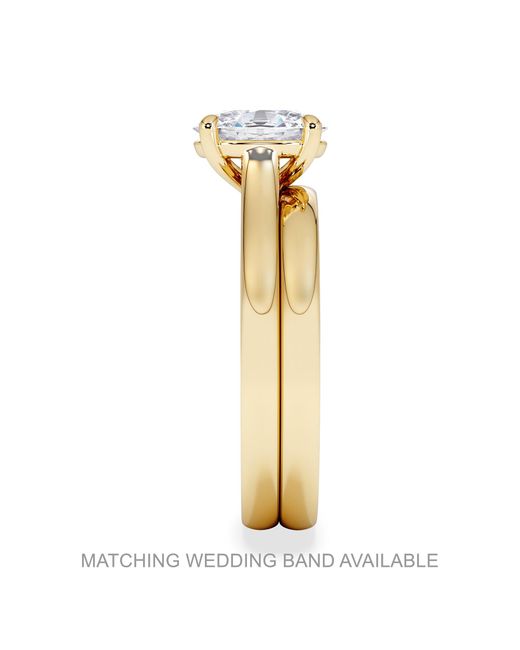 The Diamond Store Metallic Amora Oval 0.50Ct Diamond Engagement Ring G/Vs1 Set