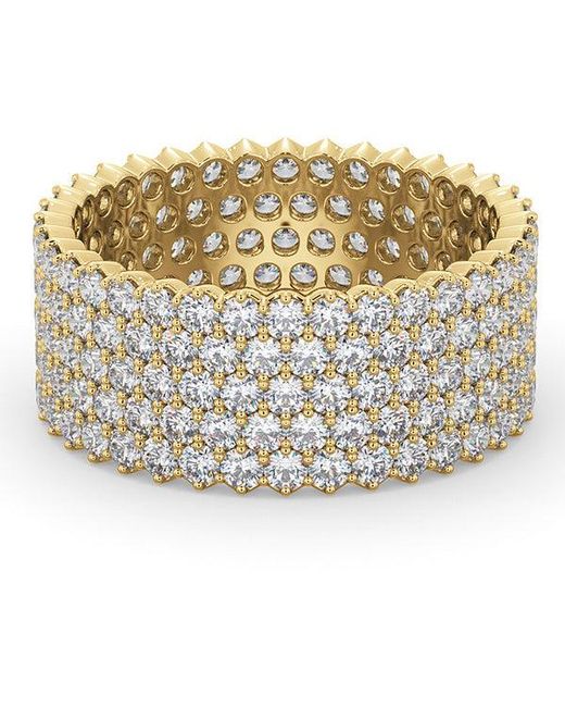 The Diamond Store Metallic 3Ct G/Vs Diamond 18K Full Band Ring for men