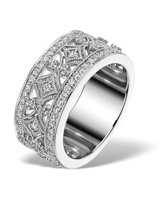 The Diamond Store Metallic Vintage Wide Diamond Ring
