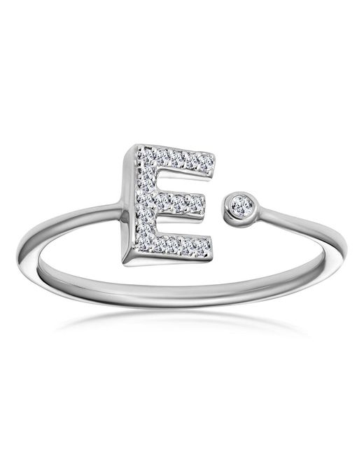 The Diamond Store Metallic Diamond Initial 'E' Ring 0.07Ct Set
