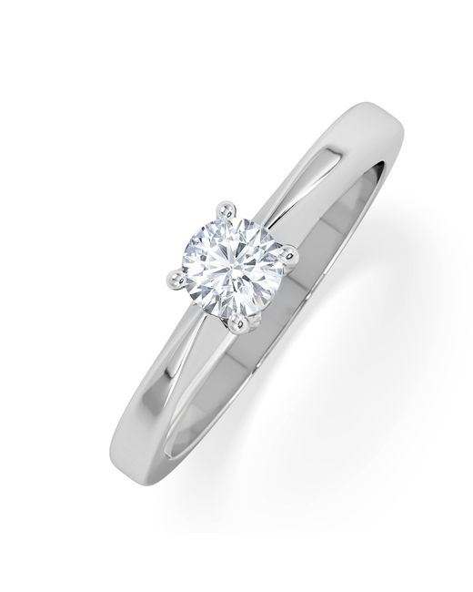The Diamond Store White Naomi Lab Diamond Engagement Ring 0.33Ct H/Si 9K