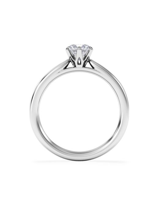 The Diamond Store White Certified 0.70Ct Chloe Low 18K Engagement Ring G/Si2