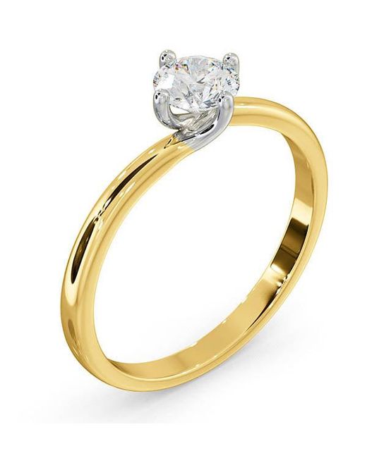 The Diamond Store Metallic Half Carat Diamond Engagement Ring Lily Lab G/Si1 18K