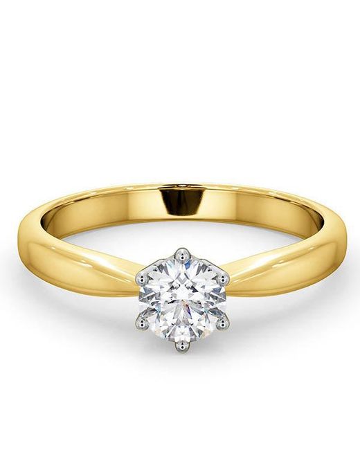 The Diamond Store Metallic Certified 0.50Ct Chloe High 18K Engagement Ring G/Si1