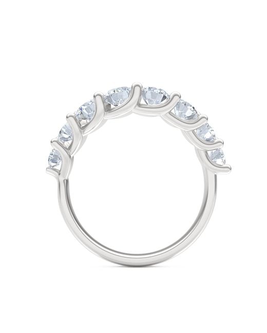 The Diamond Store White Legacy 1.73Ct Round Cut Lab Diamond Half Eternity Ring