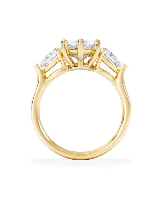 The Diamond Store White Adore 3.80Ct Marquise Cut Lab Diamond 3 Stone Engagement Ring