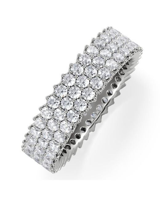 The Diamond Store Metallic Jasmine Lab Diamond Pave Eternity Ring 2.00Ct G/Vs