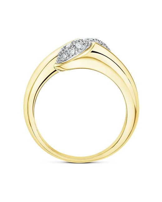 The Diamond Store Metallic 9K Diamond Twist Ring (0.30Ct)