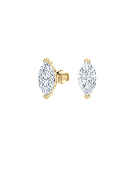 The Diamond Store Blue 2.00Ct Marquise Cut Lab Diamond Stud Earrings