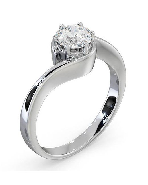 The Diamond Store Metallic Certified 0.70Ct Leah 18K Engagement Ring G/Si1