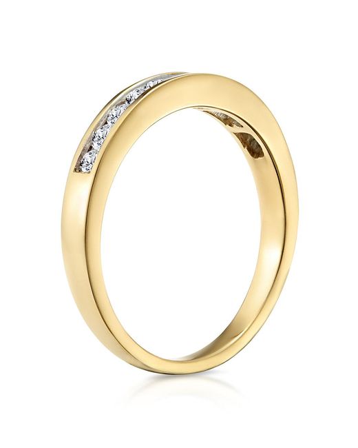 The Diamond Store Metallic Rae Half Eternity Ring 0.33Ct Diamond 9K