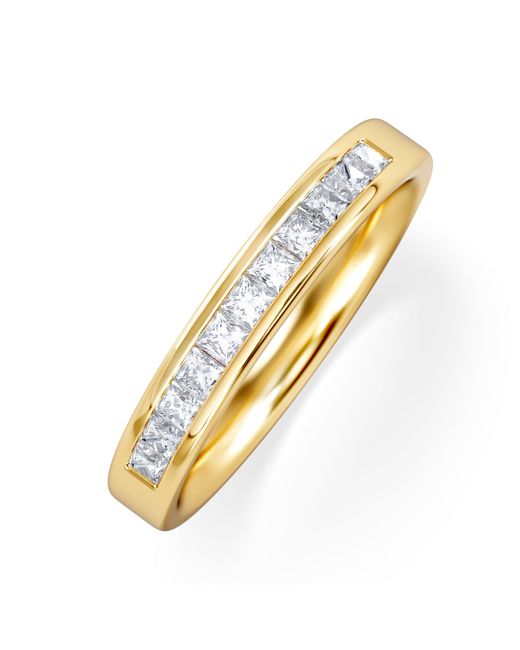 The Diamond Store Metallic Eterna Lab Diamond Princess Cut Half Eternity Ring 0.50Ct F/Vs