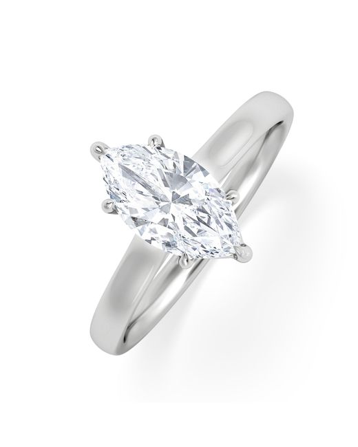 The Diamond Store White Amora Marquise 1.00Ct Lab Diamond Engagement Ring F/Vs Set