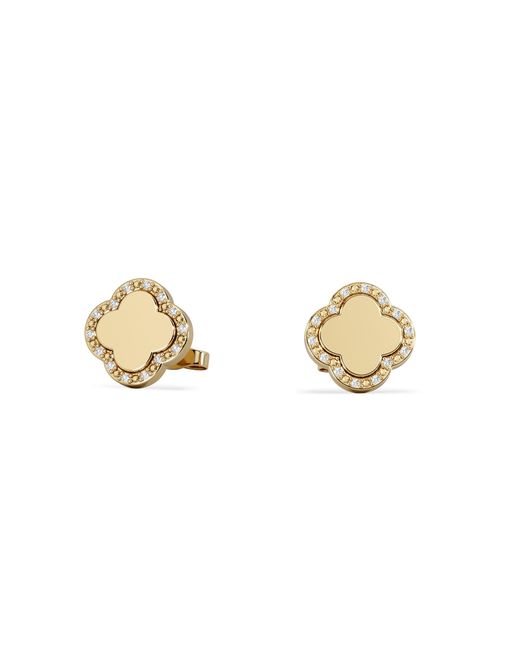 The Diamond Store Metallic Florence 0.08Ct Lab Diamond Halo Stud Earrings