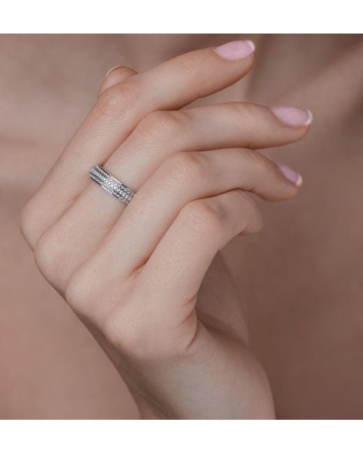 The Diamond Store Metallic Diamond Eternity Ring