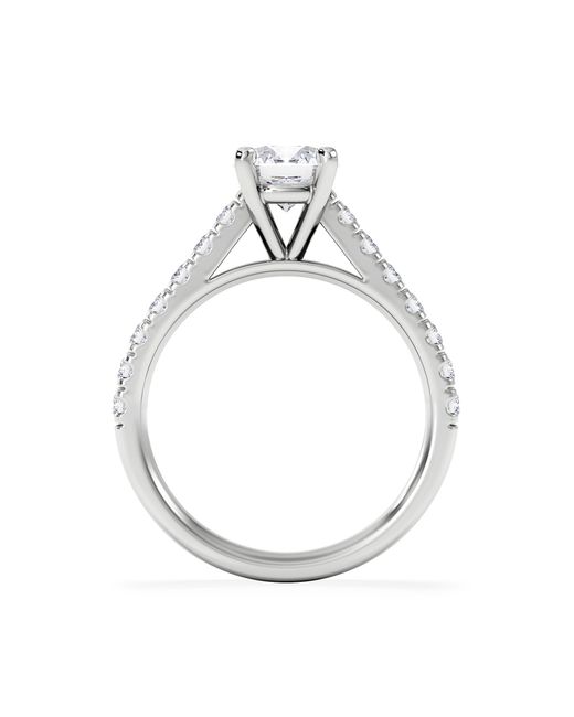 The Diamond Store White Natalia Lab Diamond Engagement Side Stone Ring 18Kw 1.50Ct F/Vs1